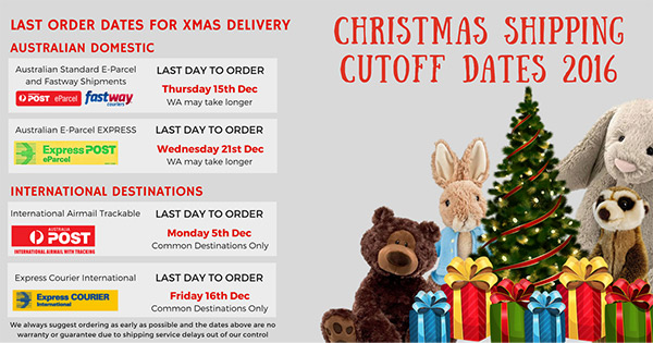 Xmas 2016 Shipping Cutoff Times